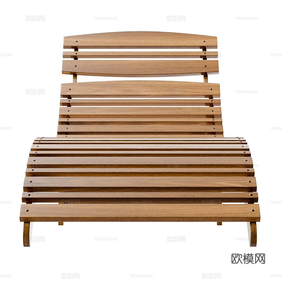 新中式户外木质可折叠躺椅3d模型下载（渲染图4）