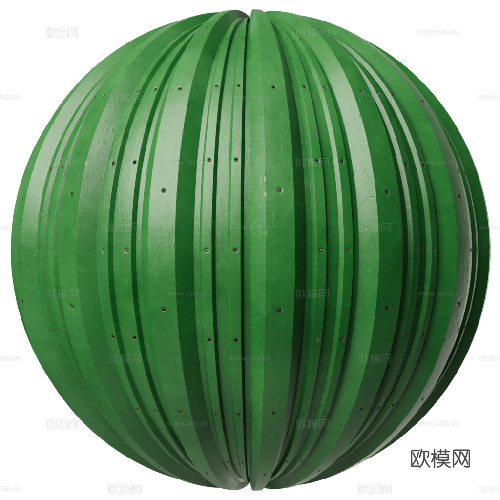 无缝金属波纹板波浪板 PBR材质贴图 1k