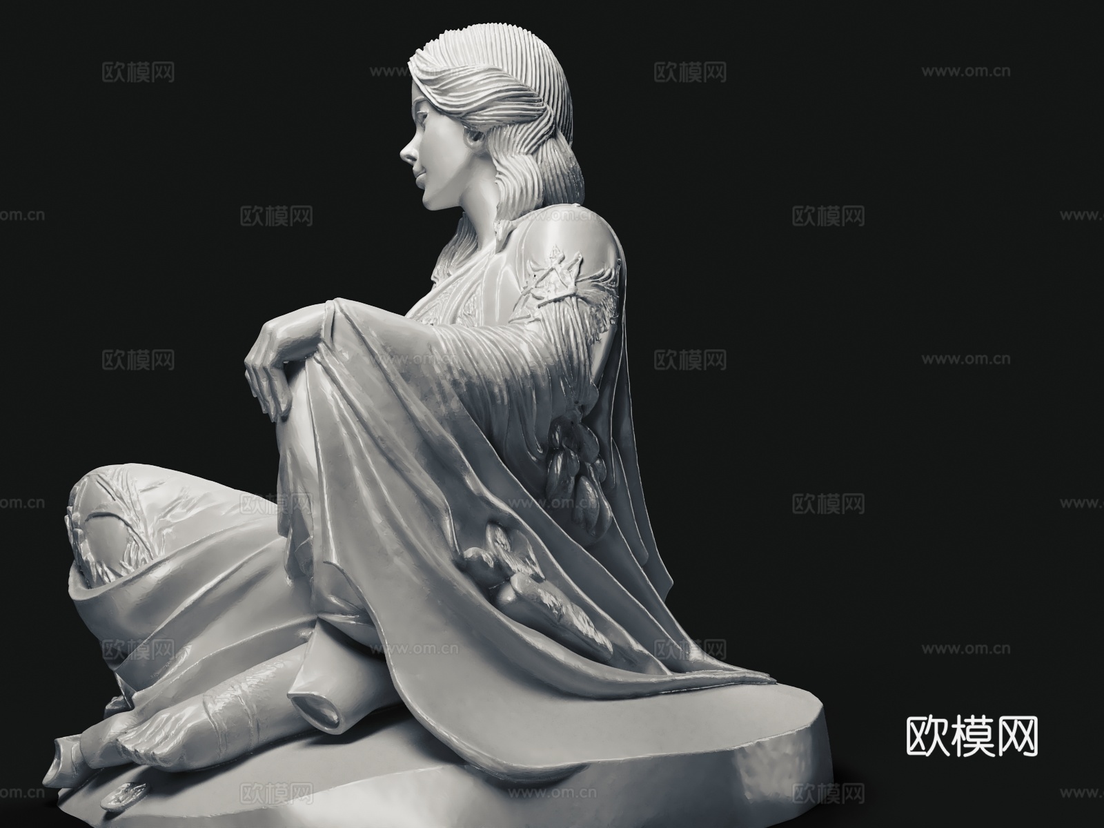 雕塑 女神 游戏角色3d模型