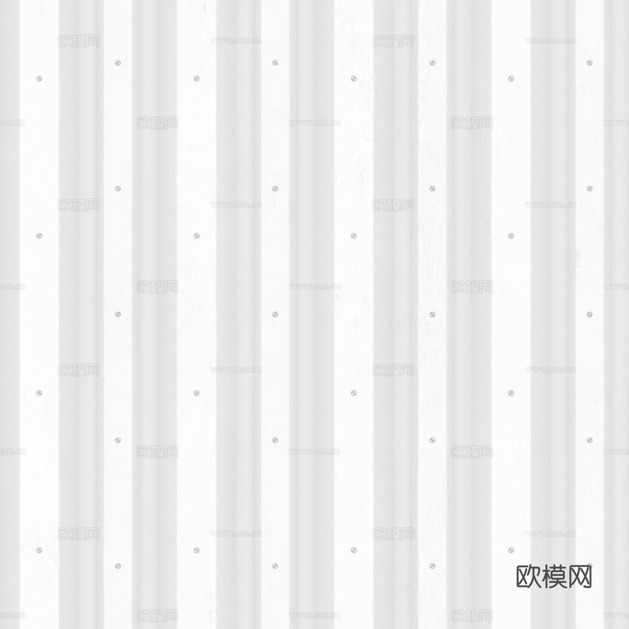 无缝金属波纹板波浪板 PBR材质贴图 2k