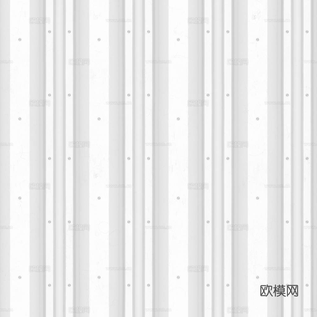 无缝金属波纹板波浪板 PBR材质贴图 1k