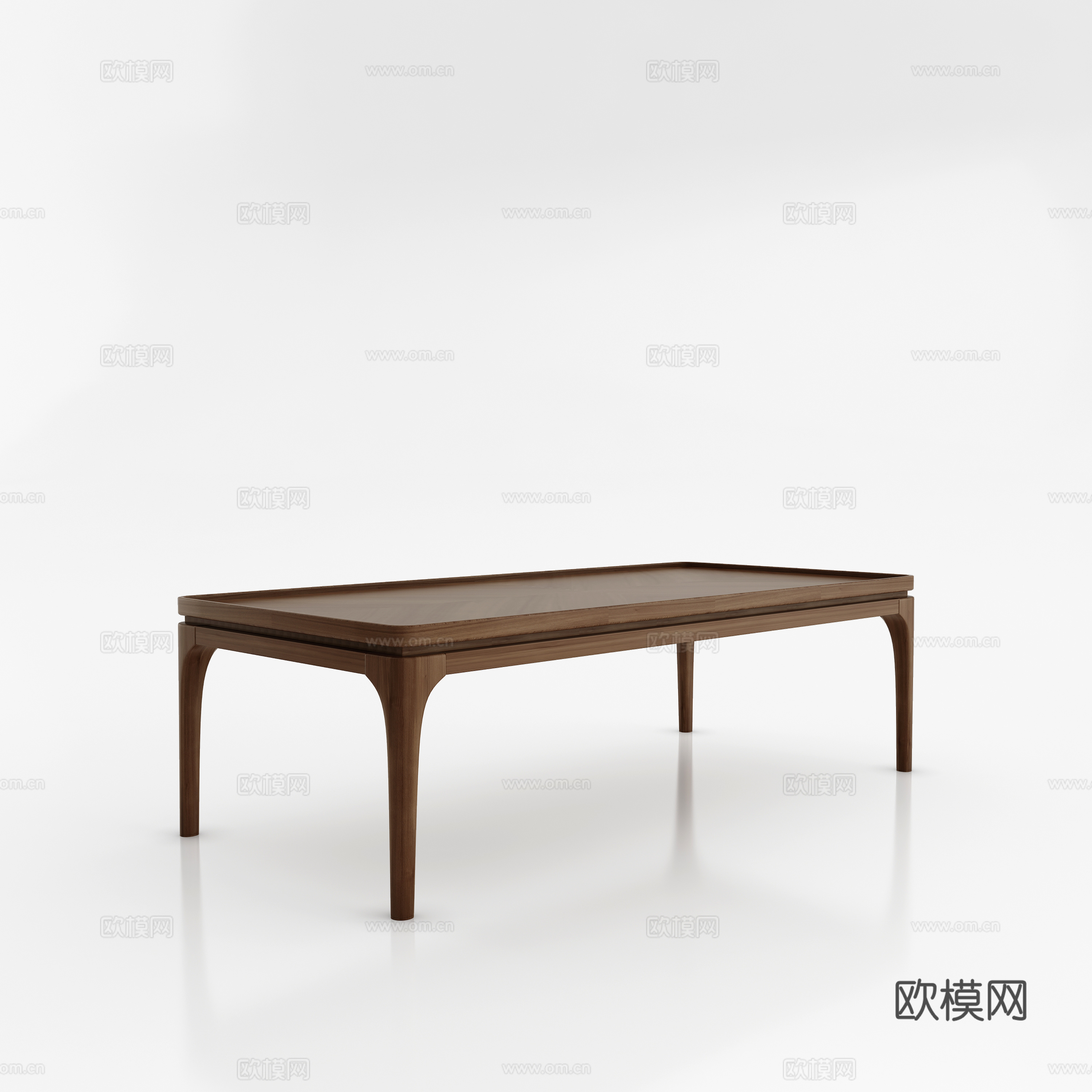现代茶几 茶桌 茶台 实木茶几白底图3d模型