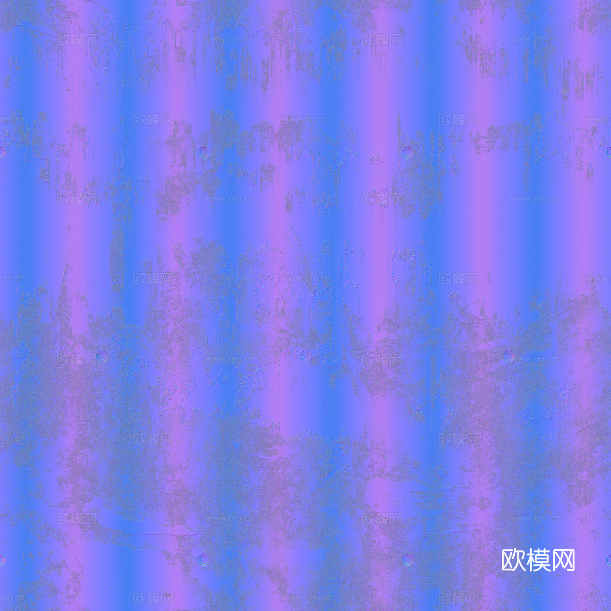 无缝金属波纹板波浪板 PBR材质贴图 2k
