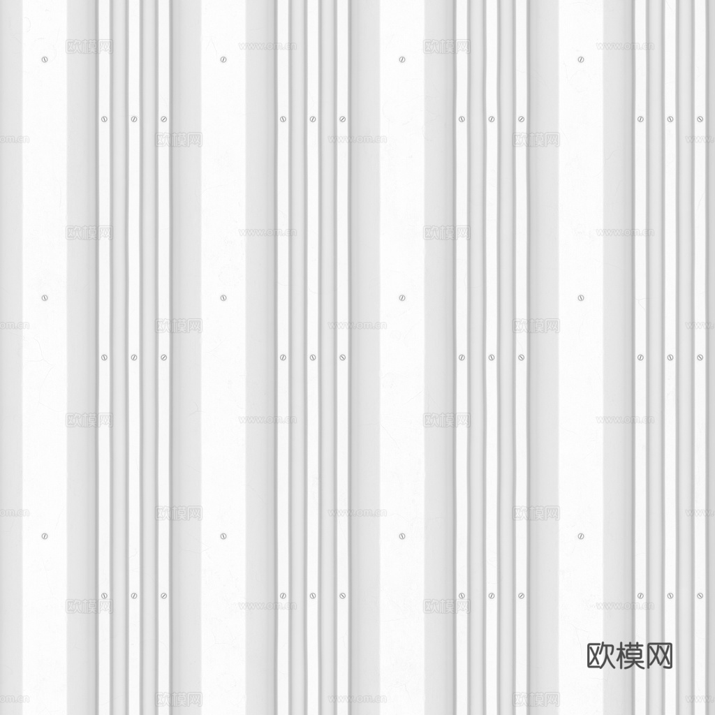 无缝金属波纹板波浪板 PBR材质贴图 1k
