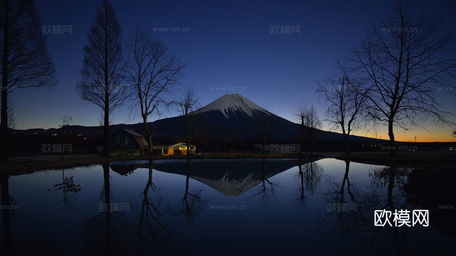 富士山夜晚风景