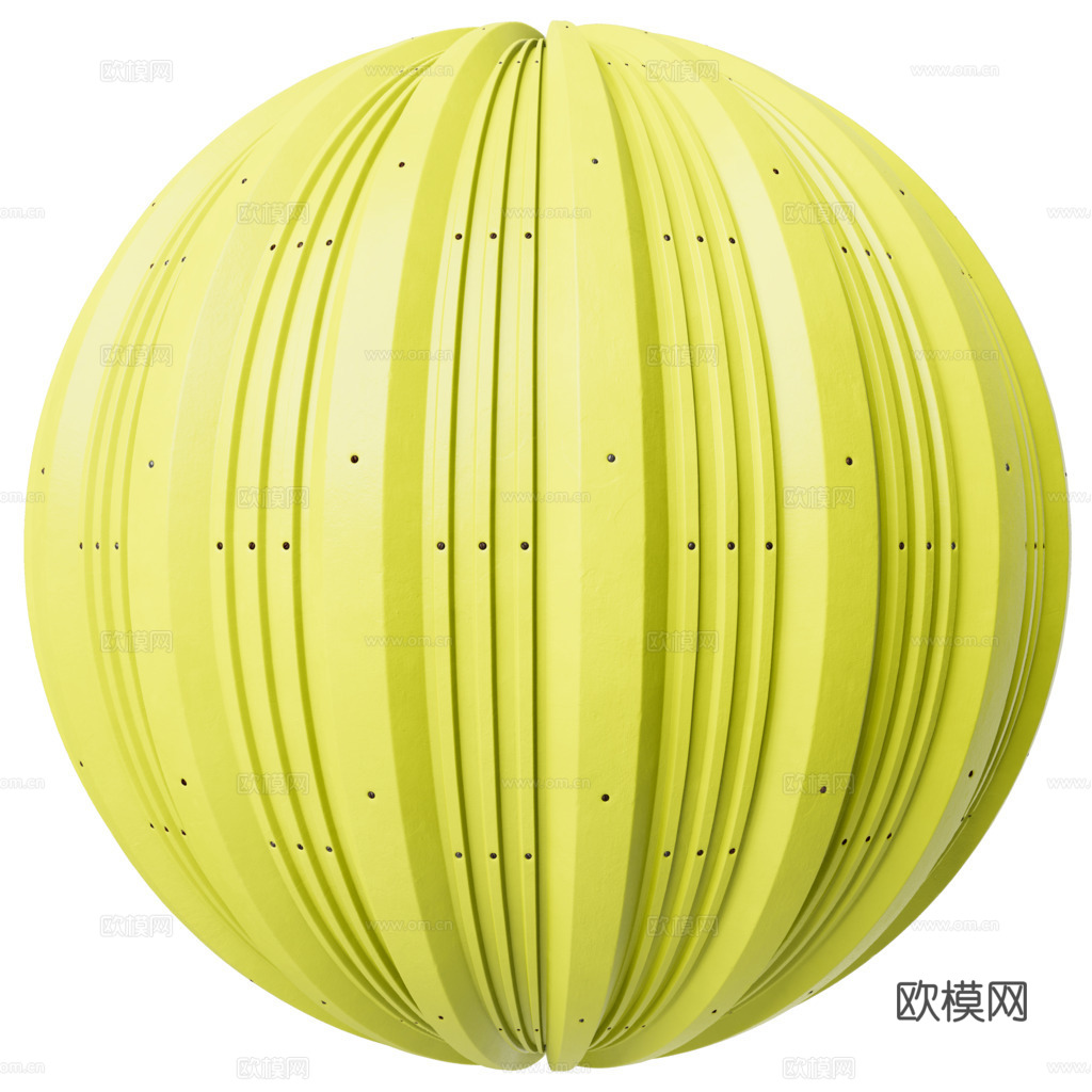 无缝金属波纹板波浪板 PBR材质贴图 1k