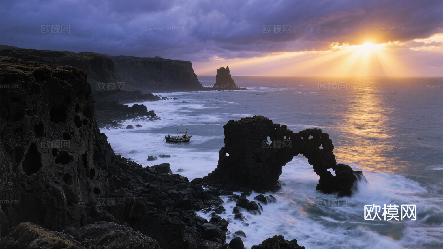 风景 黄昏 夕阳 湖面 海边