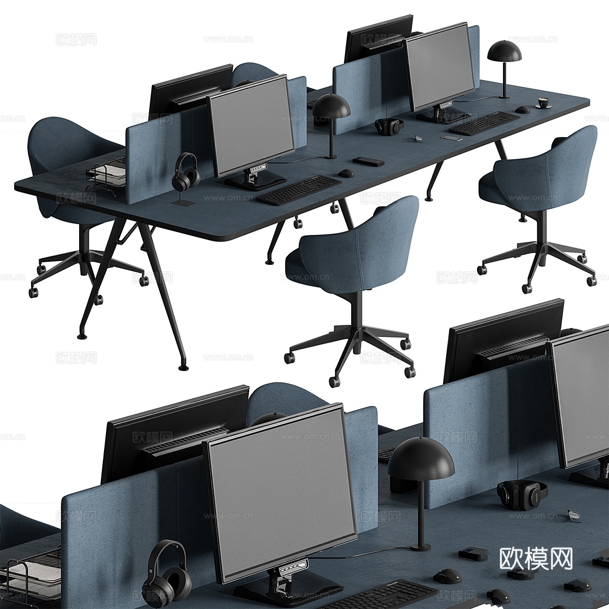 员工套装 - 办公家具 4623d模型下载
