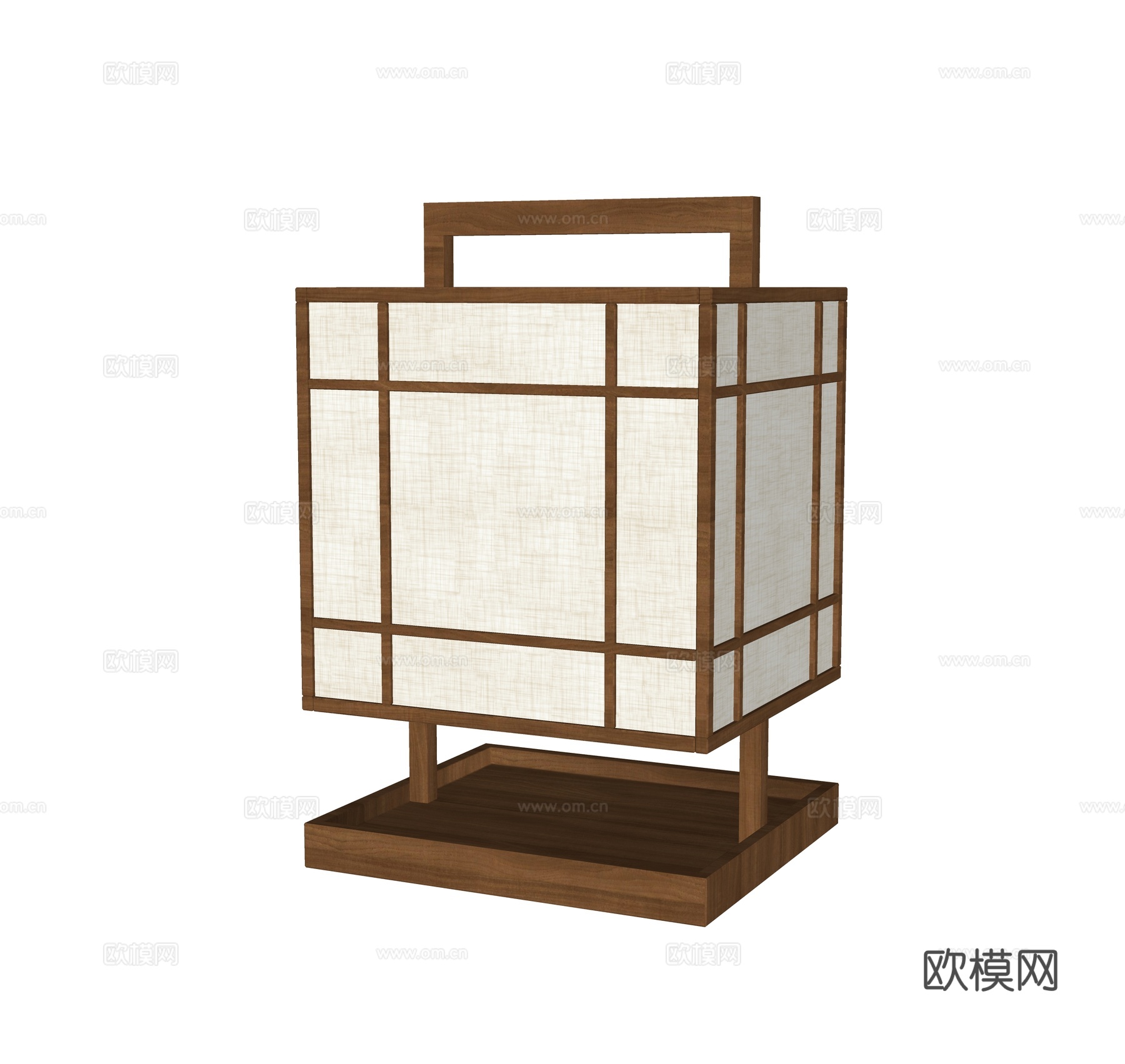 木质台灯 地灯 景观灯su模型