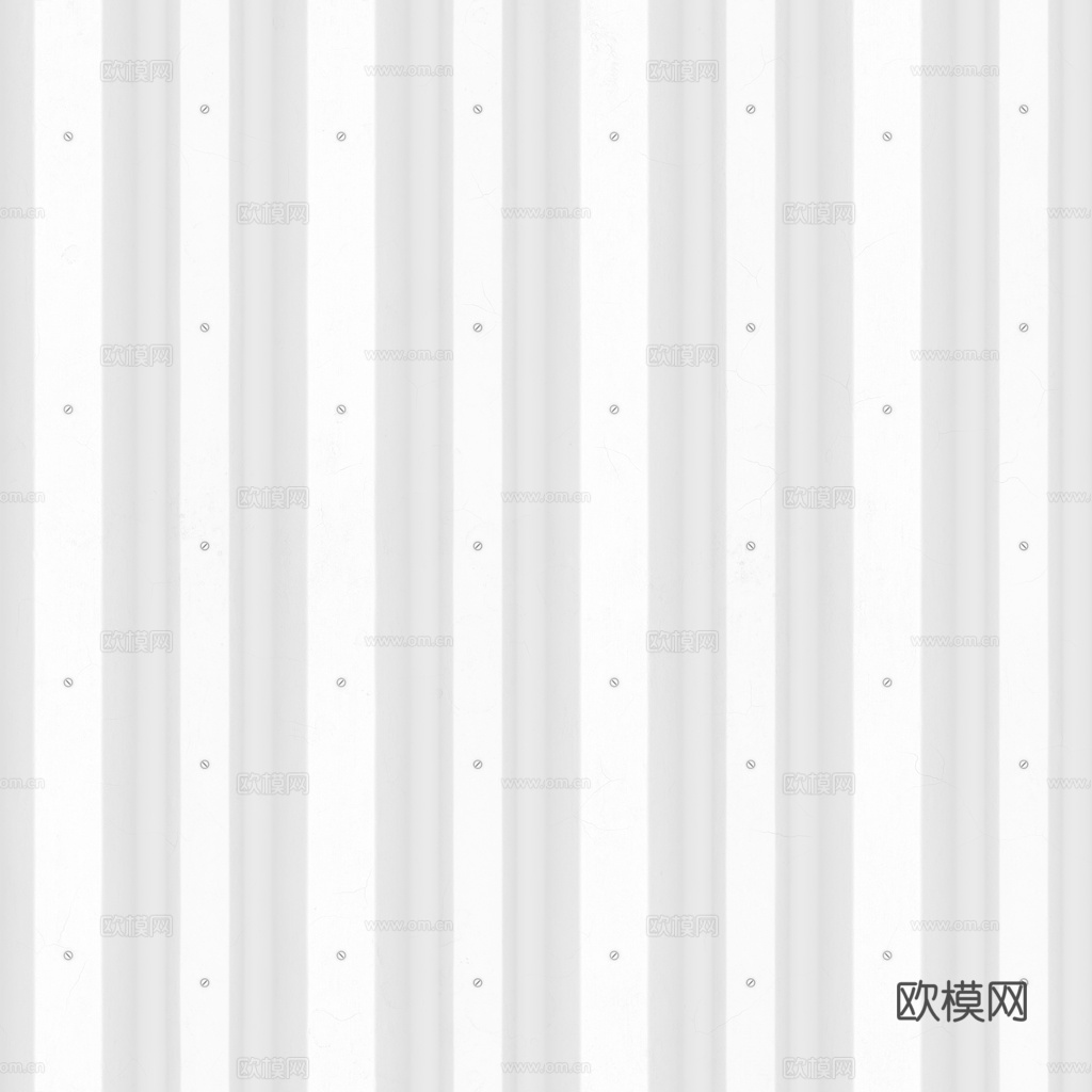 无缝金属波纹板波浪板 PBR材质贴图 1k