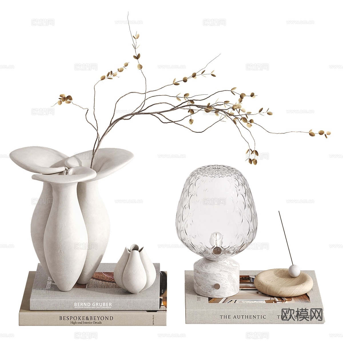 装饰套装（含百合花瓶）3d模型