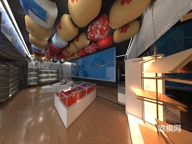 现代新中式风格 纪念品陈设免费3d模型