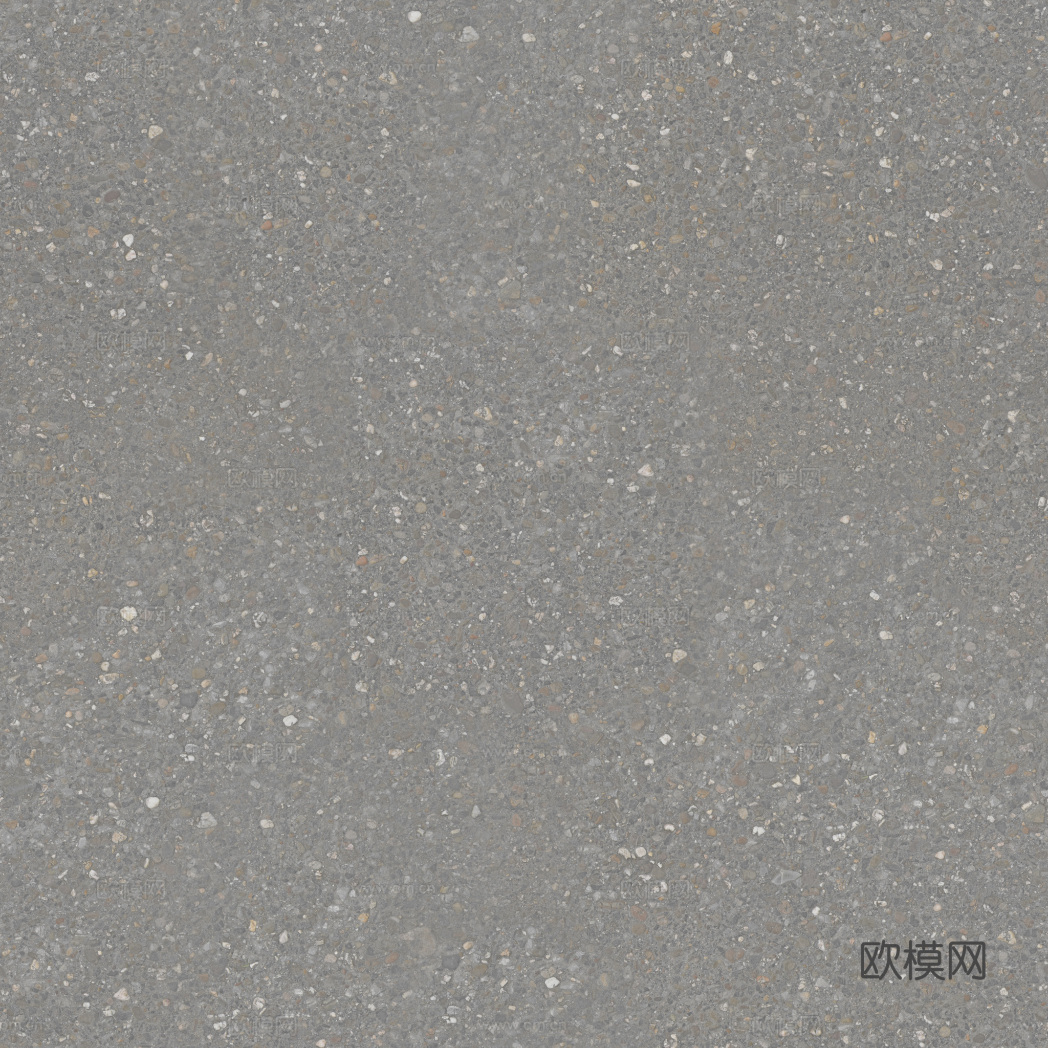 无缝沥青地面水泥地面 PBR材质贴图 2k下载（渲染图1）