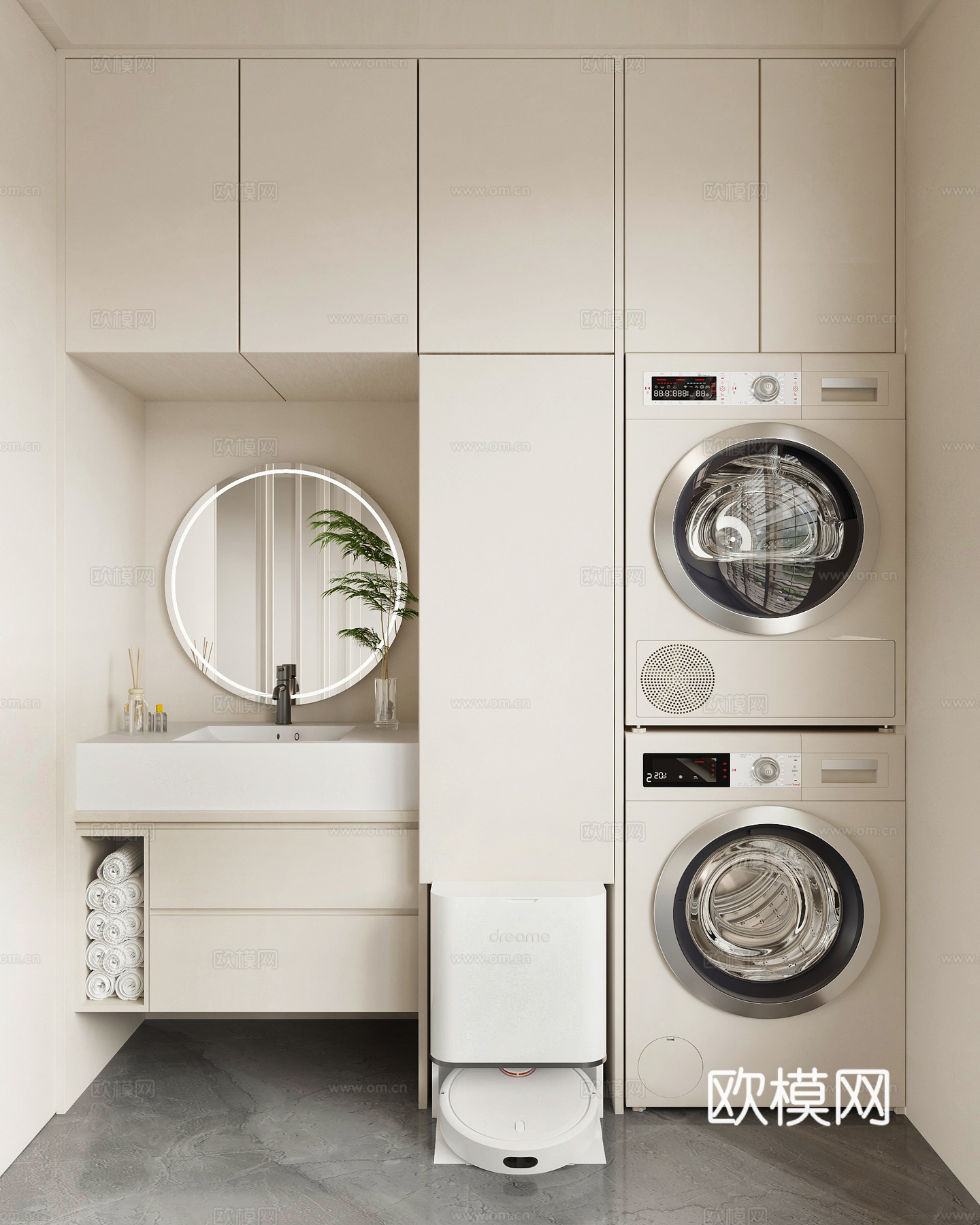 现代阳台柜3d模型下载