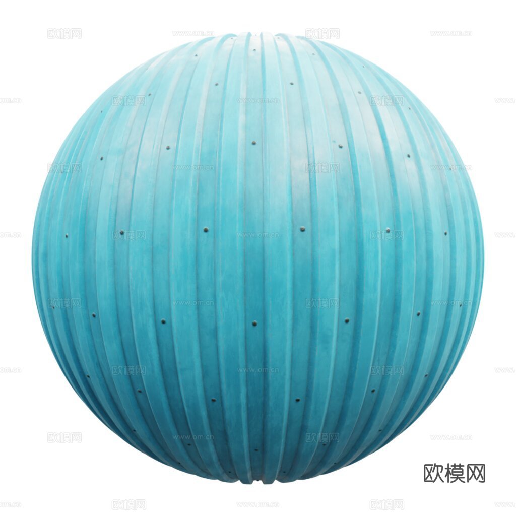 无缝金属波纹板 PBR材质贴图 2k