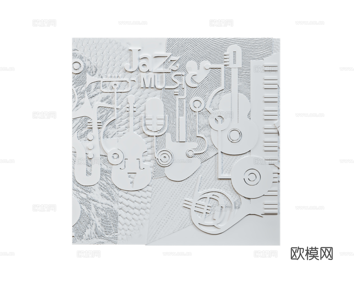 WALL&DECO 音乐浮雕挂画3d模型下载