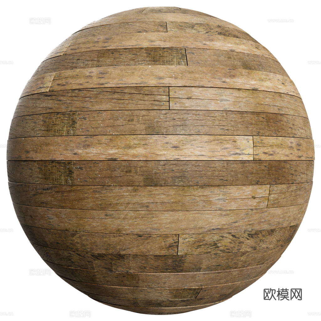 无缝木板木地板木墙板防腐木板木甲板 PBR材质贴图 2k下载（渲染图1）