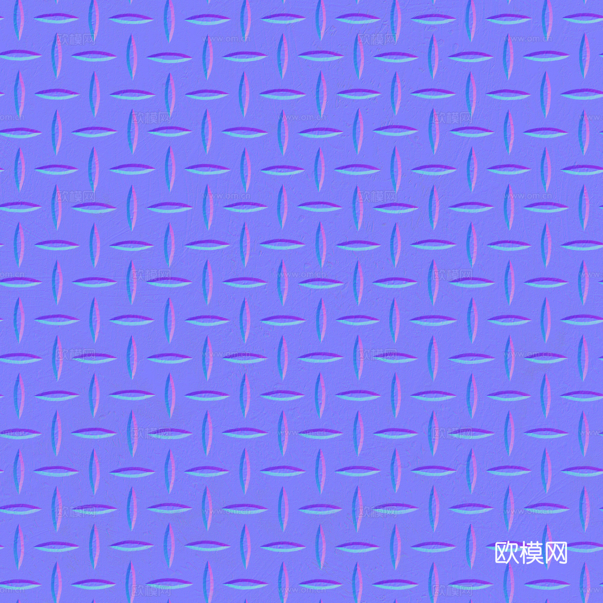 无缝压花金属板铁板钢板 PBR材质贴图 2k