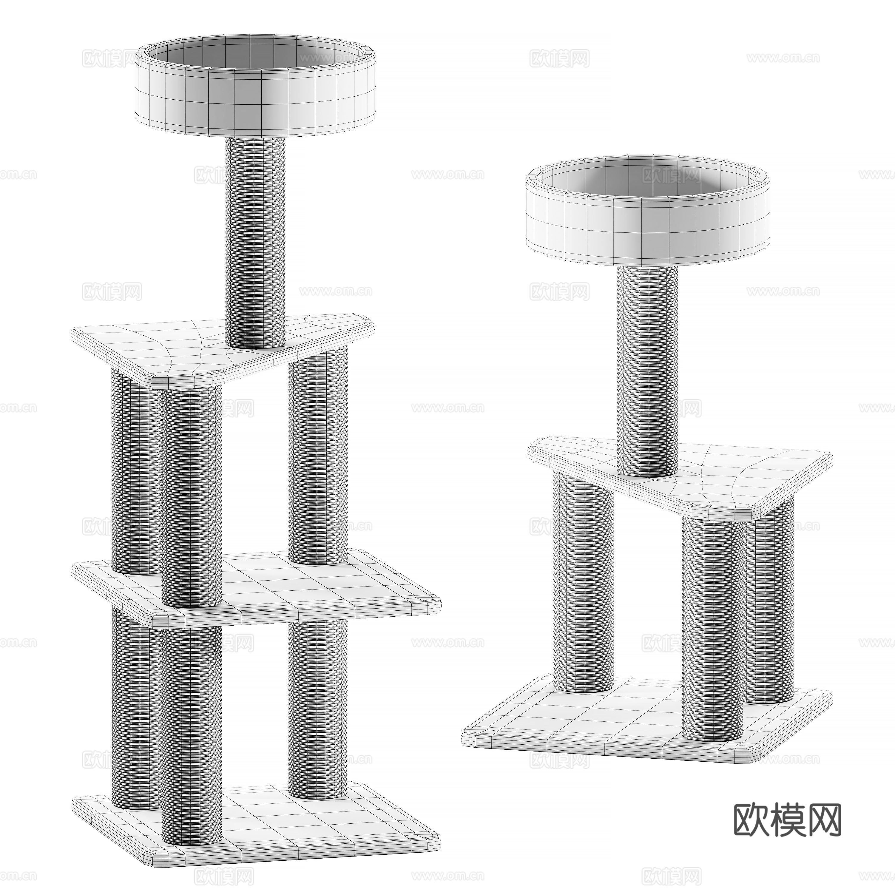 Amazon Basics 猫树3d模型下载（渲染图4）