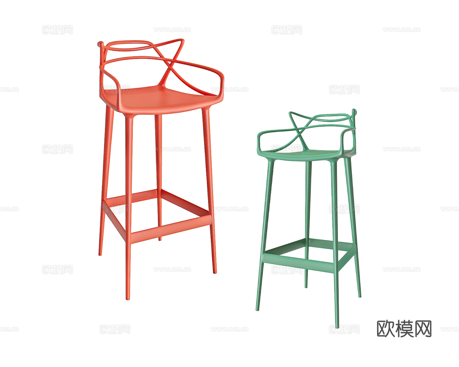 Kartell 餐椅3d模型下载