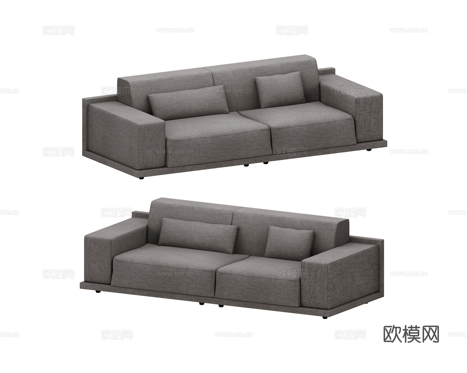 Porada 意式双人沙发3d模型下载