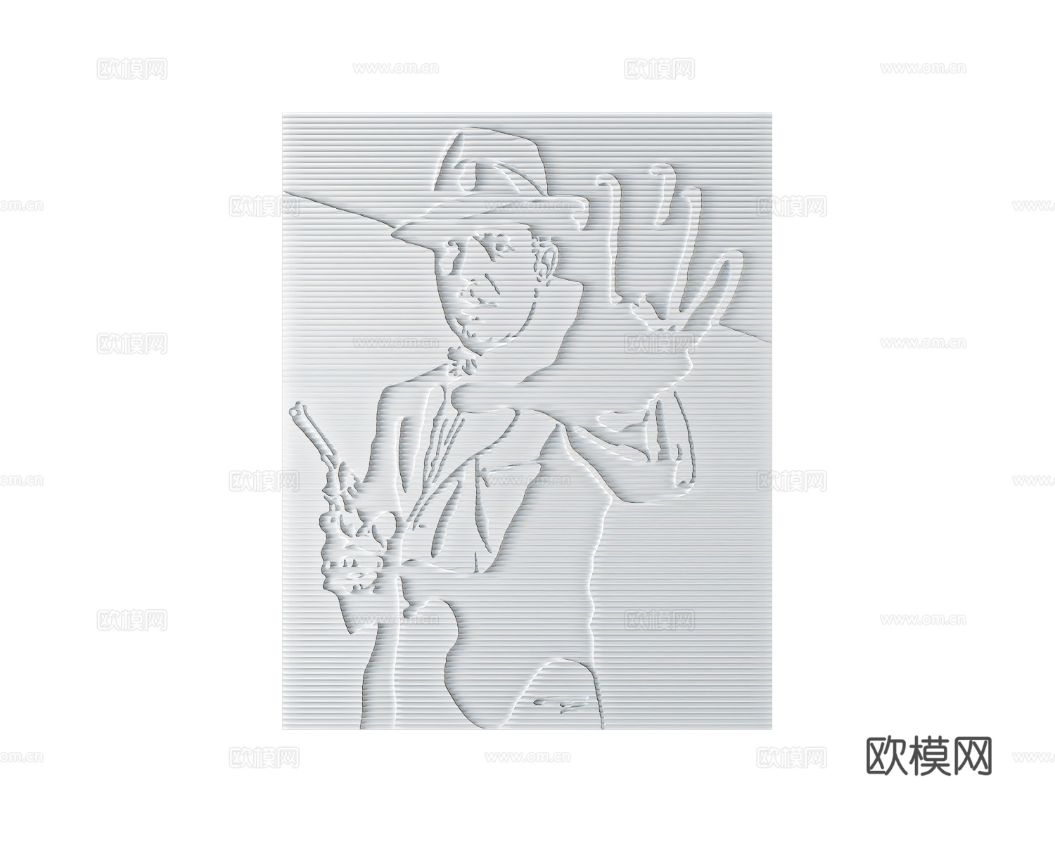 WALL&DECO 卡彭浮雕挂画3d模型下载