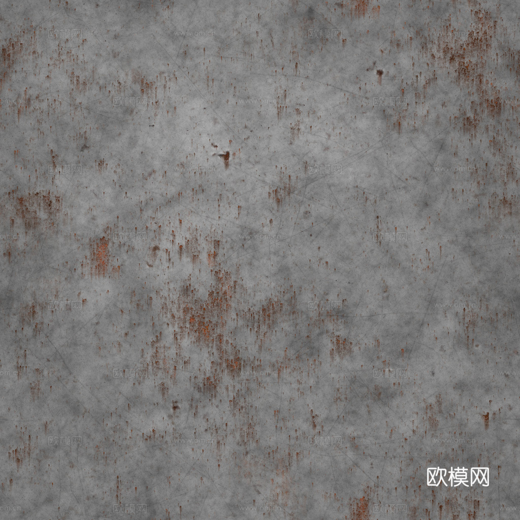 无缝做旧铁锈金属板钢板 PBR材质贴图 1k