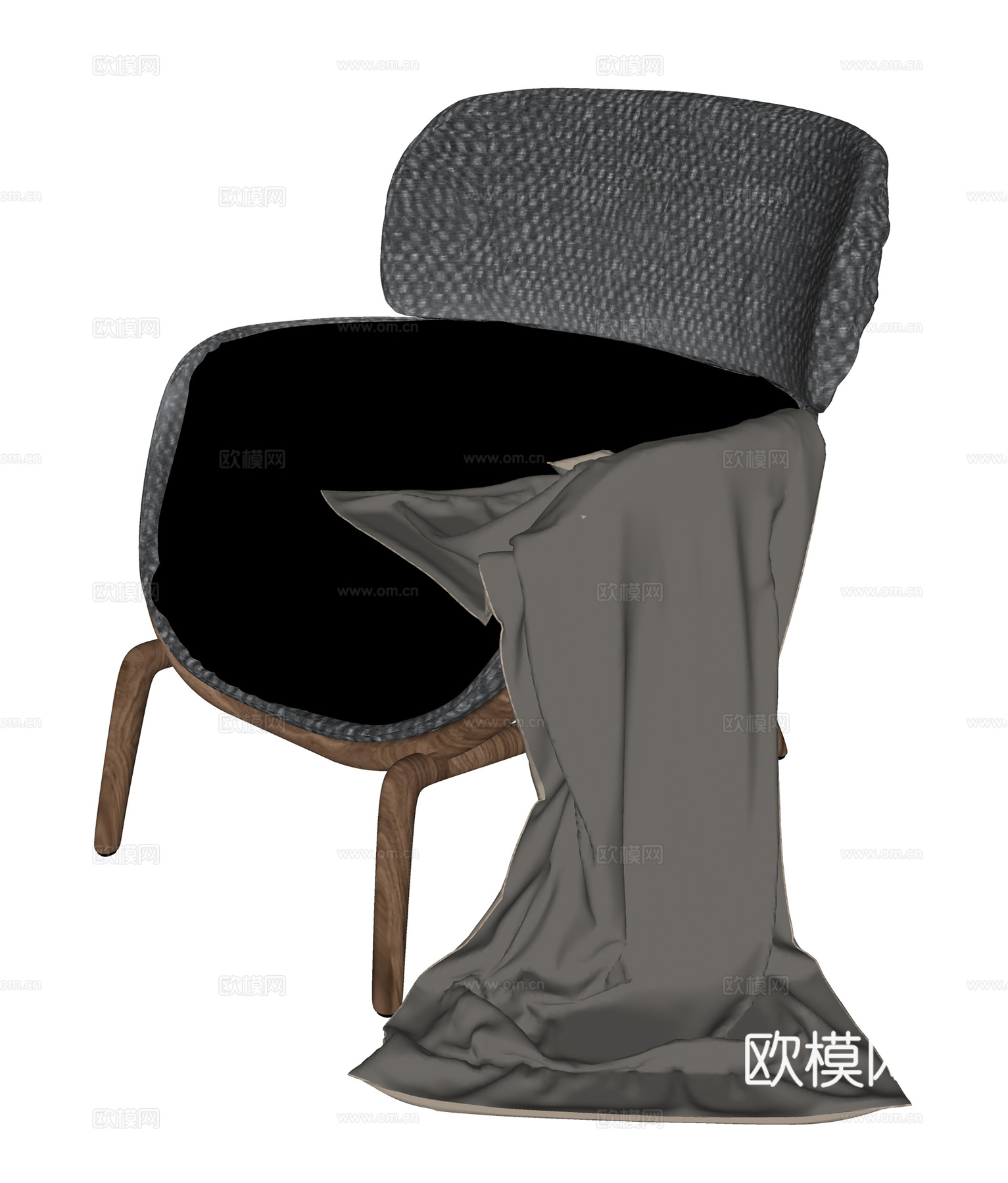 现代休闲椅 布椅单椅 扶手椅书椅su模型