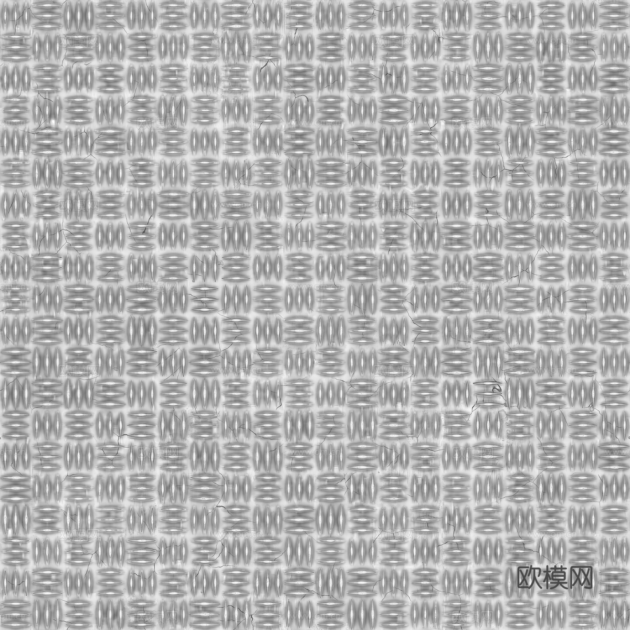 无缝压花金属板铁板钢板 PBR材质贴图 2k