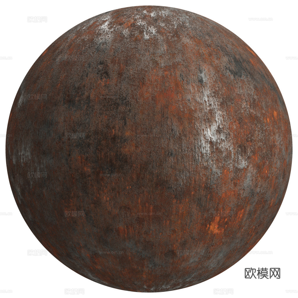 无缝做旧铁锈金属板钢板 PBR材质贴图 2k