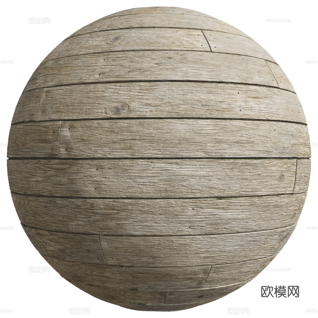 无缝木板木地板木墙板防腐木板木甲板 PBR材质贴图 2k下载（渲染图1）