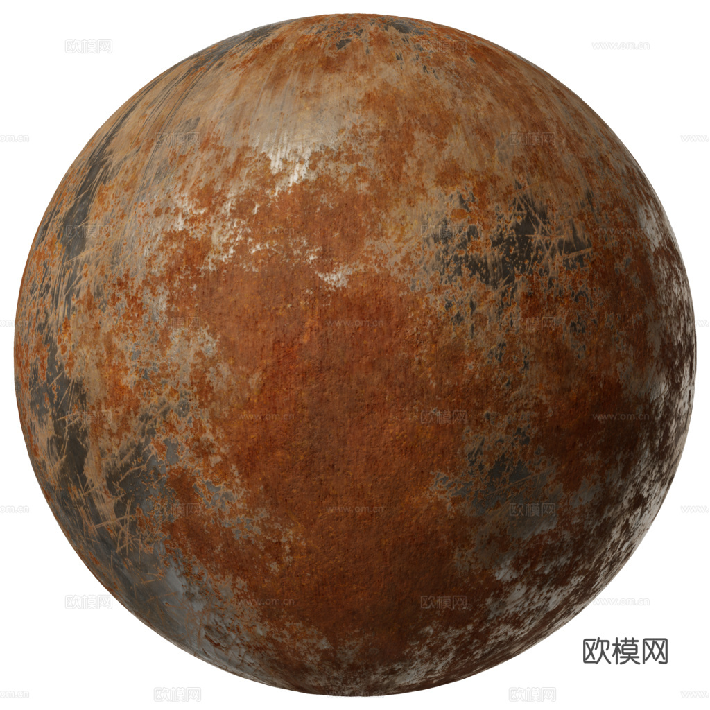 无缝做旧铁锈金属面板铁板 PBR材质贴图 1k