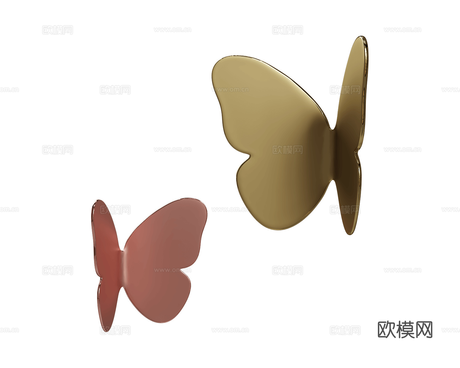 GHIDINI1961 蝴蝶挂件3d模型下载