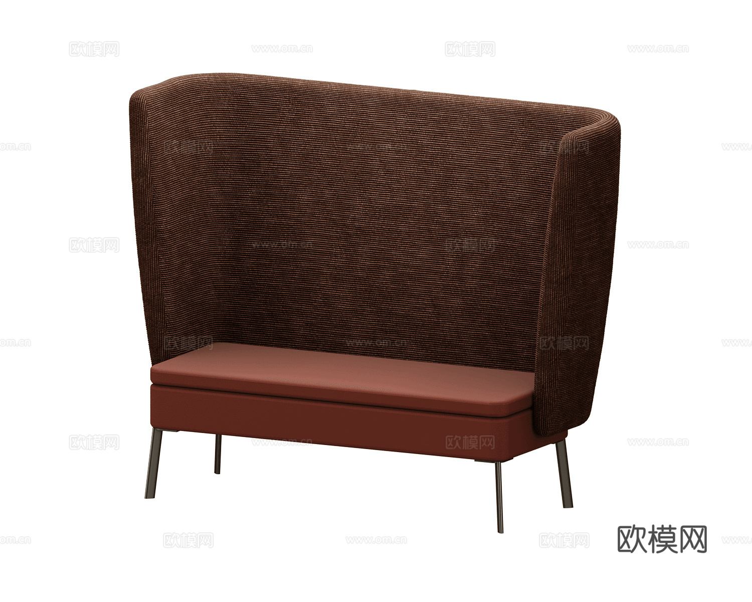 Innova 高背双人沙发免费3d模型下载
