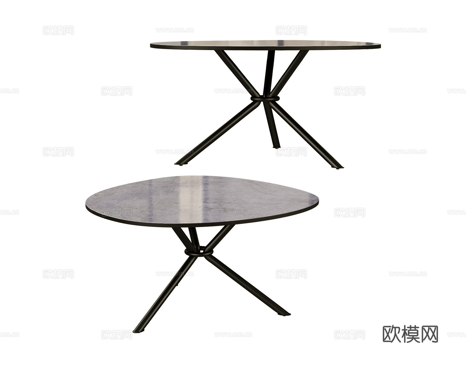 Tonon Italia 灰色圆桌3d模型下载