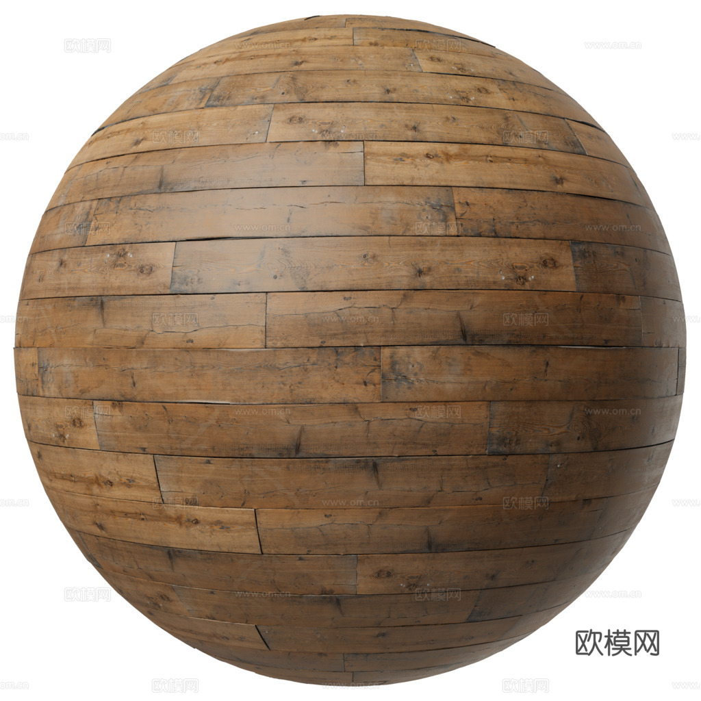 无缝木板木地板木墙板防腐木板木甲板 PBR材质贴图 2k下载（渲染图1）