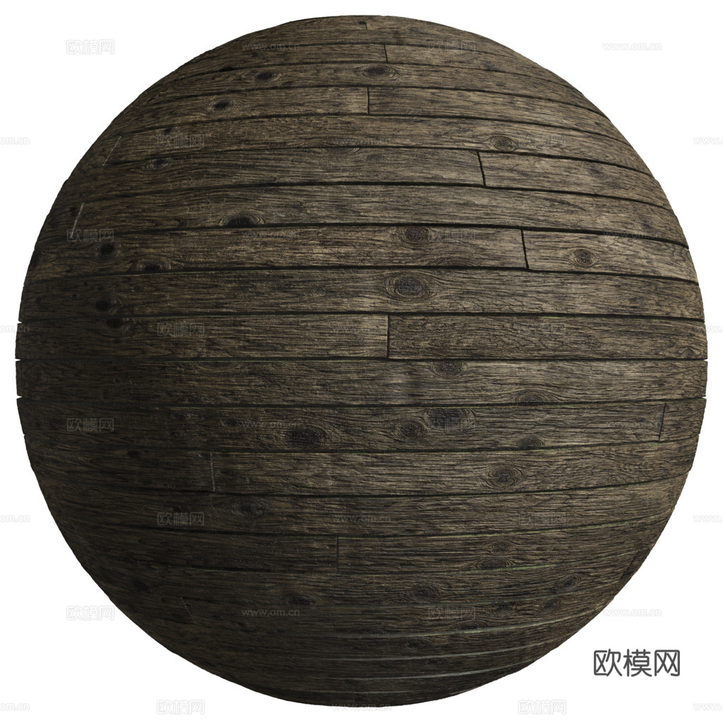 无缝木板木地板木墙板防腐木板木甲板 PBR材质贴图 2k下载（渲染图1）