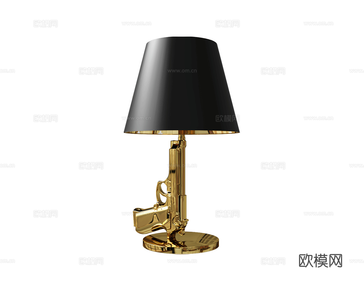 Italamp 美式台灯3d模型下载