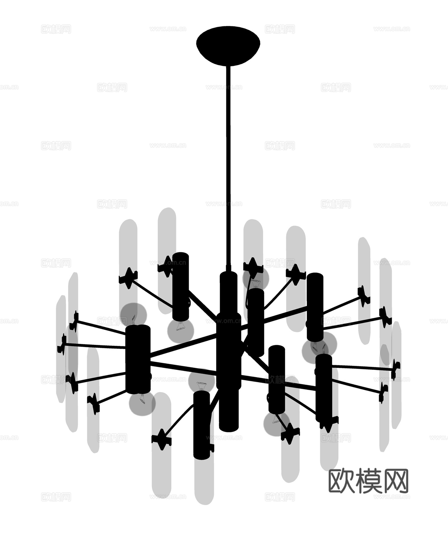 现代吊灯 水晶吊灯 创意吊灯 客厅卧室吊灯su模型