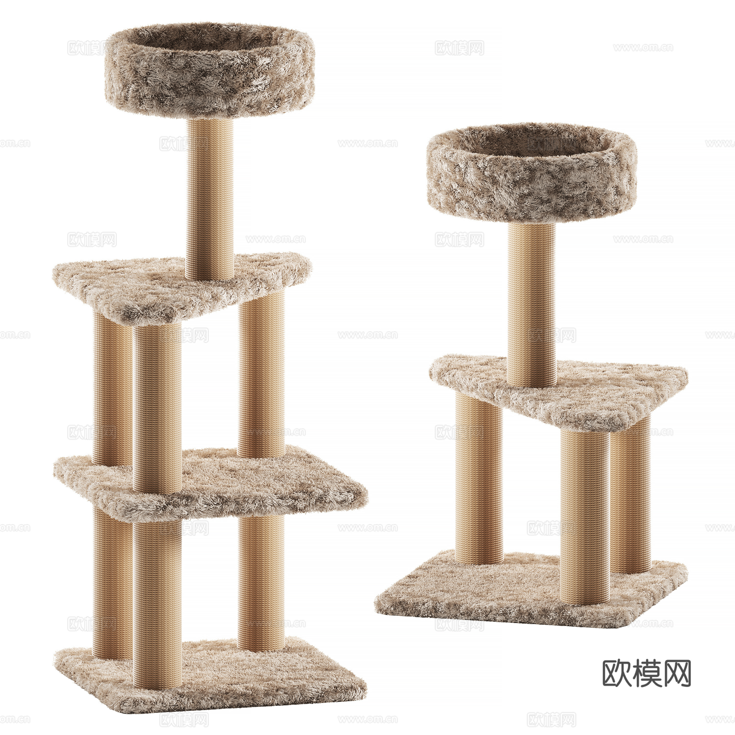 Amazon Basics 猫树3d模型下载（渲染图1）