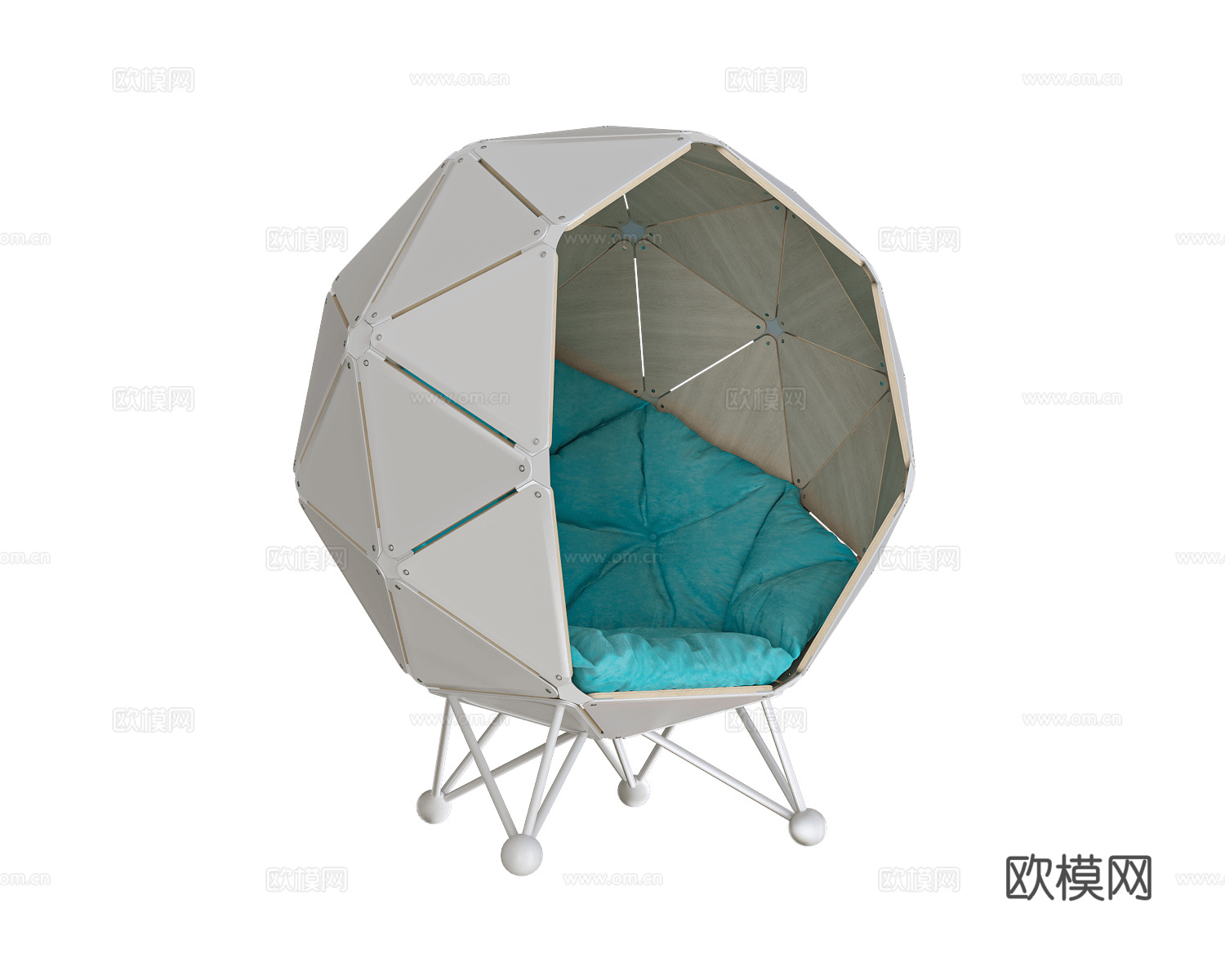 MZPA 创意多面体休闲椅3d模型下载