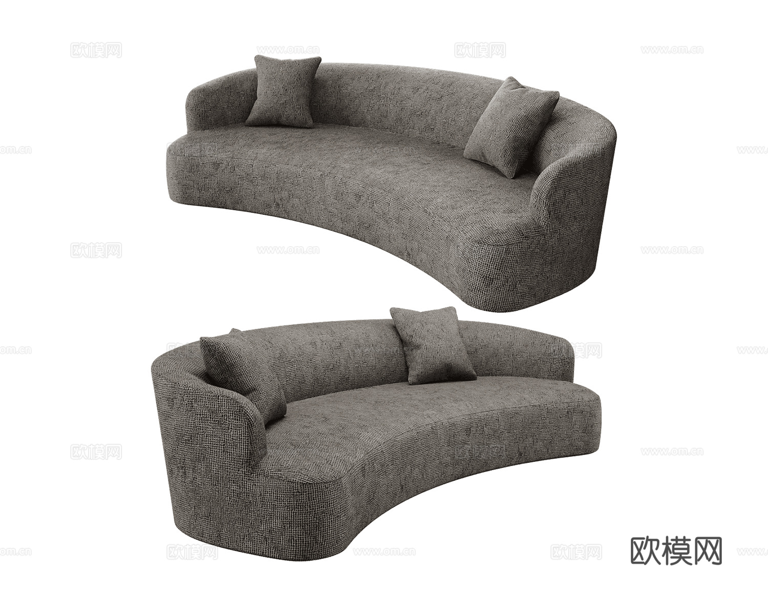 Porada 弧形沙发3d模型下载