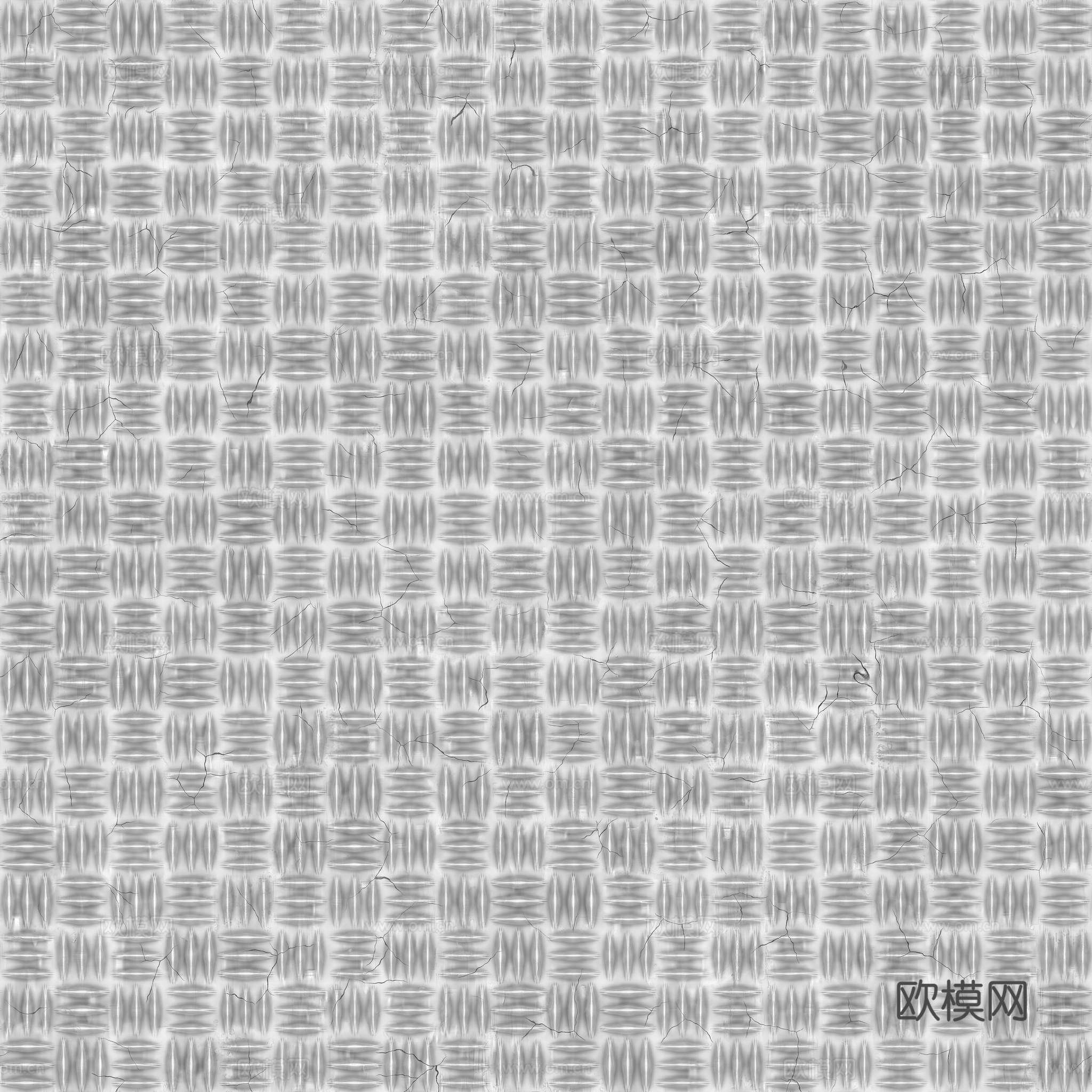 无缝压花金属板铁板钢板 PBR材质贴图 2k