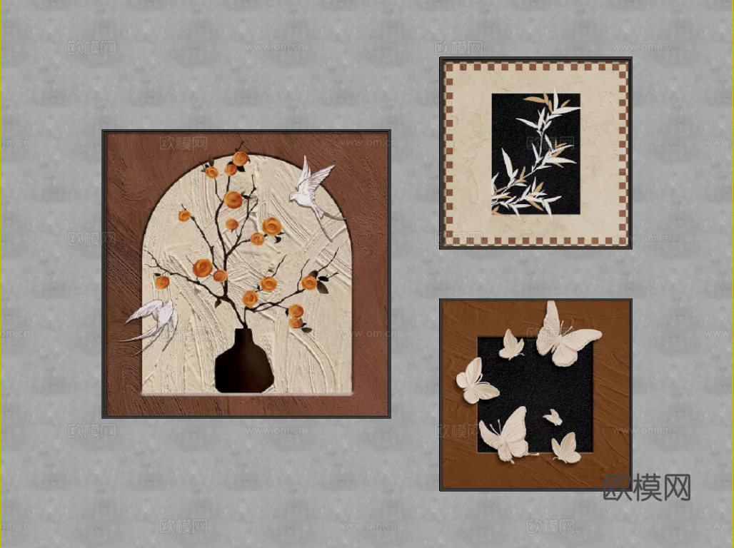 组合画 中古风组合画 法式组合画su模型