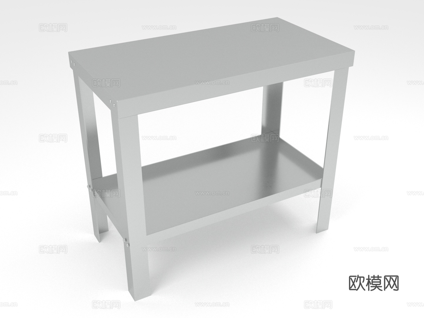 工作台 置物架 储物桌 多功能桌3d模型下载（渲染图1）