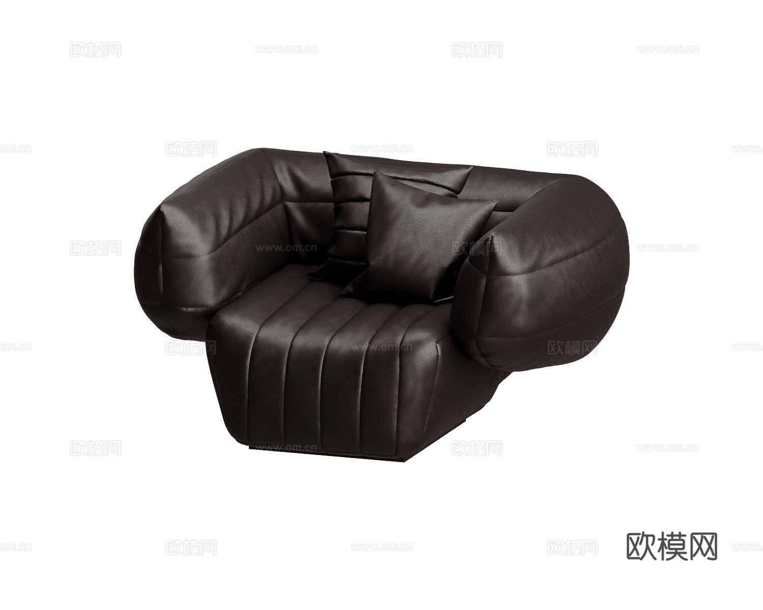 BAXTER 皮革单人沙发3d模型下载