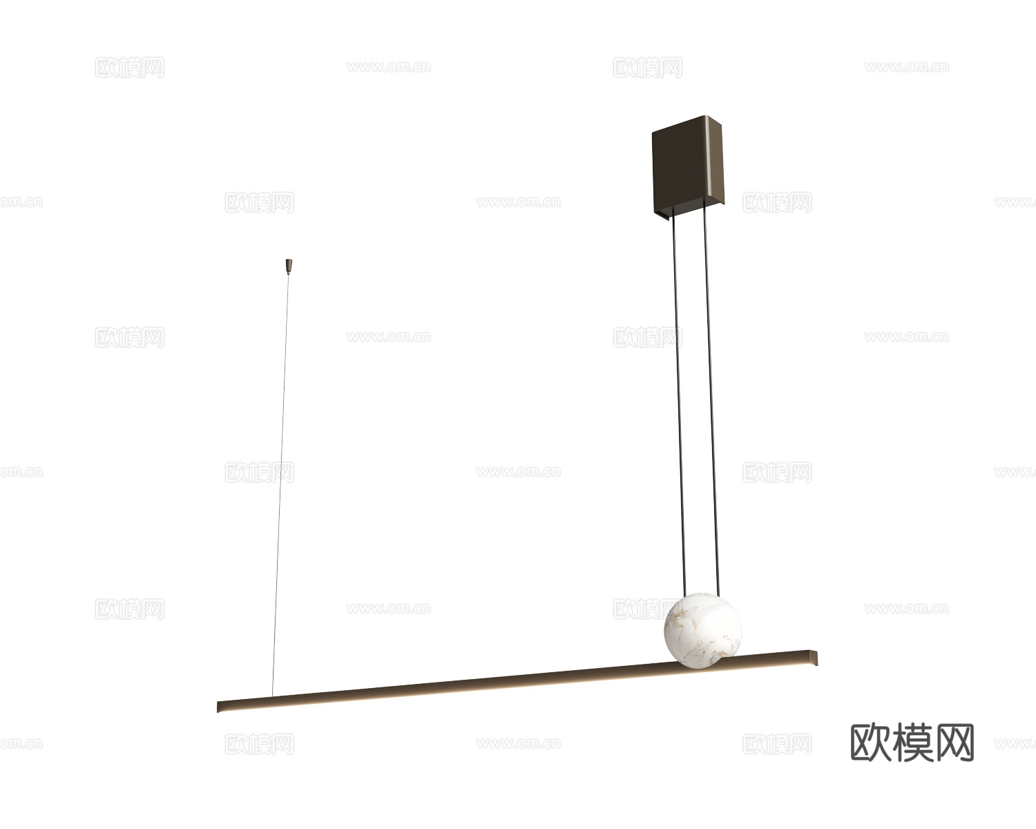 Italamp 长吊灯3d模型下载