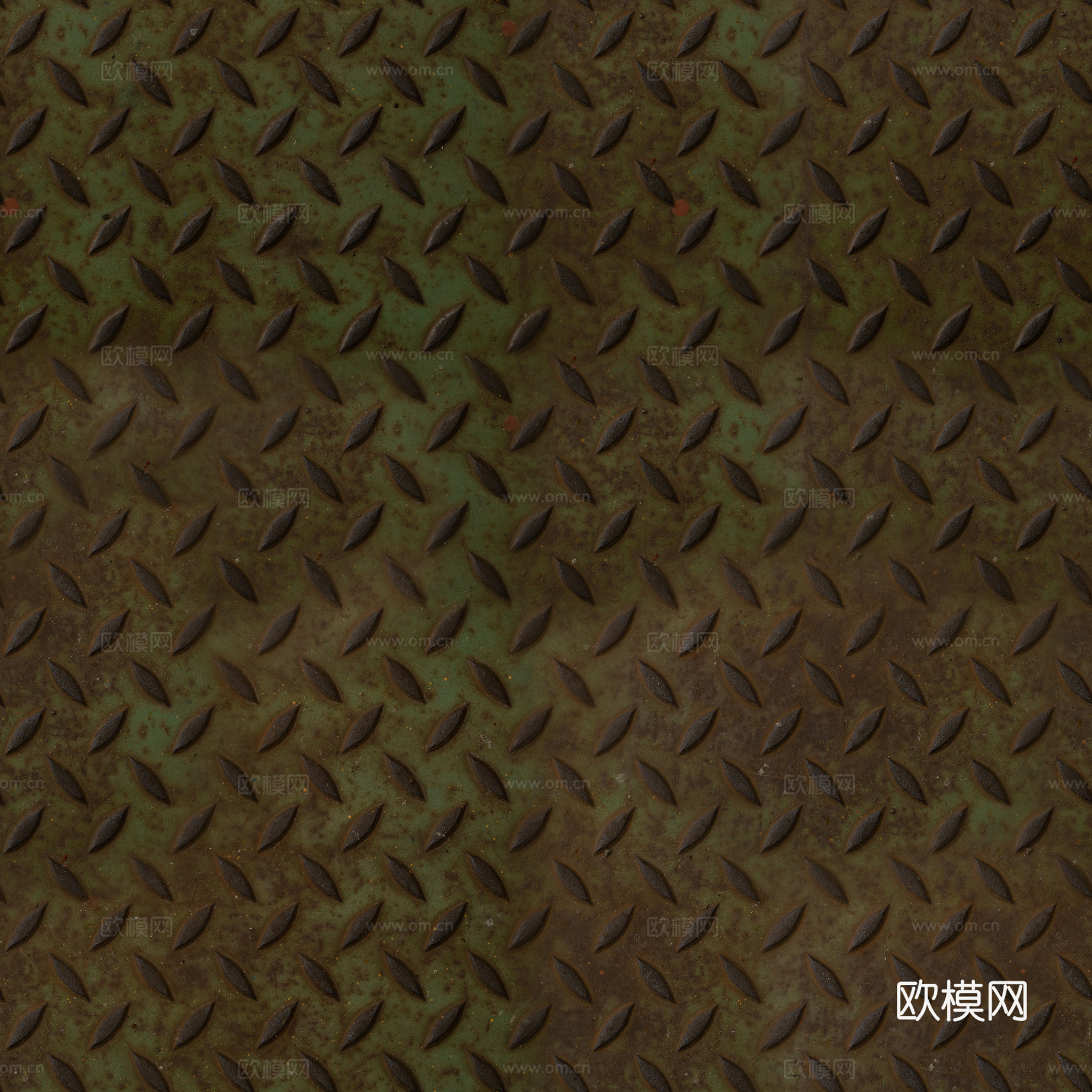 无缝压花金属板铁板钢板 PBR材质贴图 2k