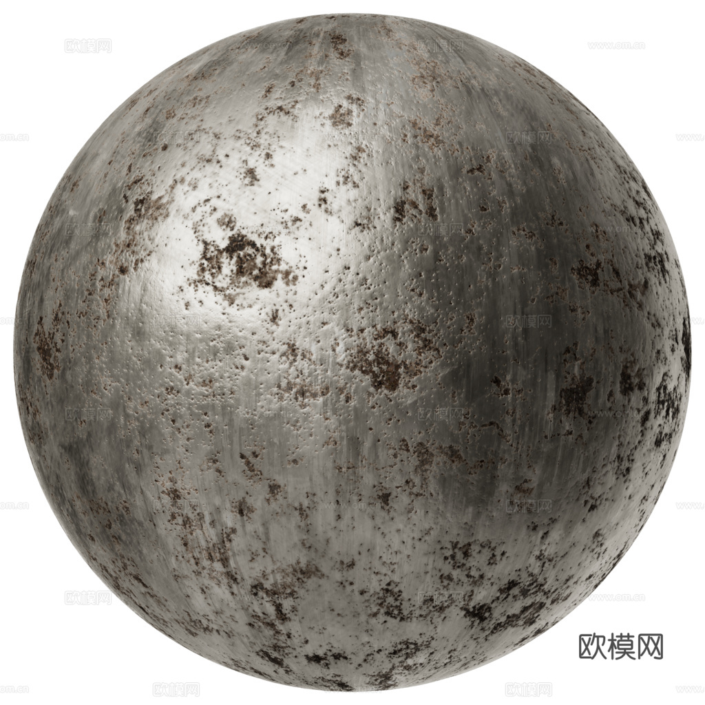 无缝做旧铁锈粗糙金属 PBR材质贴图 1k