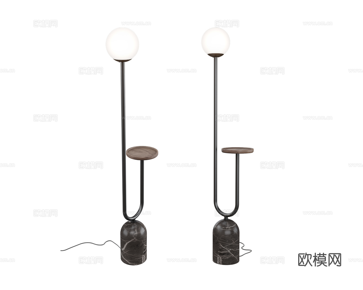 Porada 落地灯 边几3d模型下载